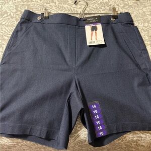 Rafaella Blue Bermuda Shorts Tailored Cotton-Blend